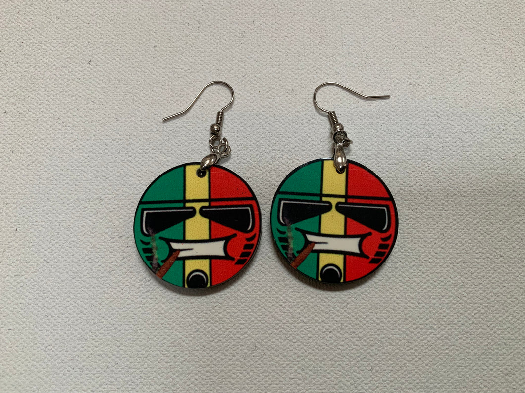 Rasta Mitrooper smoking Earings